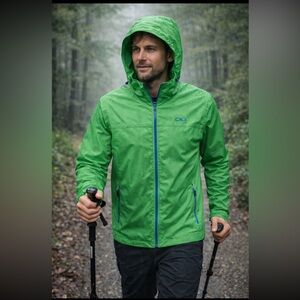 CMP Men's Windproof and waterproof (3000mm) Rain Jacket size L.